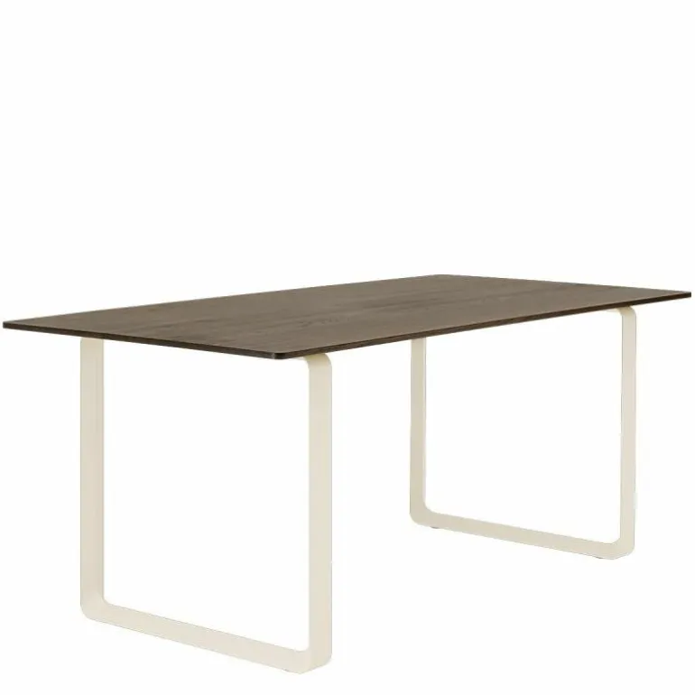 70/70 Eettafel Gerookt Massief Eiken