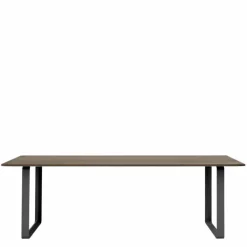 70/70 Eettafel Gerookt Massief Eiken
