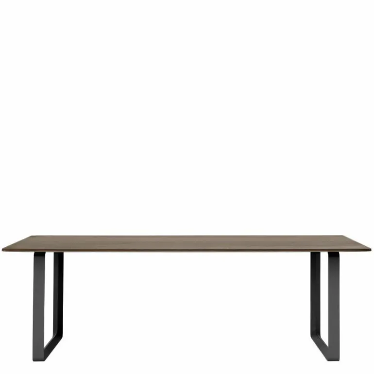 70/70 Eettafel Gerookt Massief Eiken