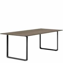70/70 Eettafel Gerookt Massief Eiken