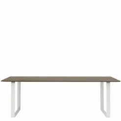 70/70 Eettafel Gerookt Massief Eiken