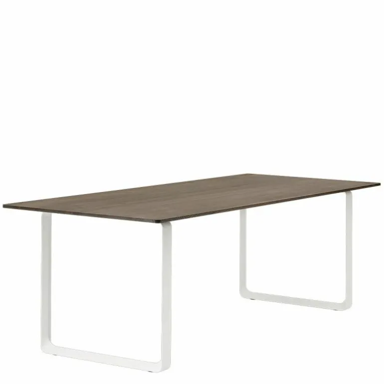 70/70 Eettafel Gerookt Massief Eiken