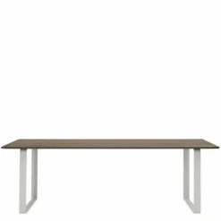 70/70 Eettafel Gerookt Massief Eiken