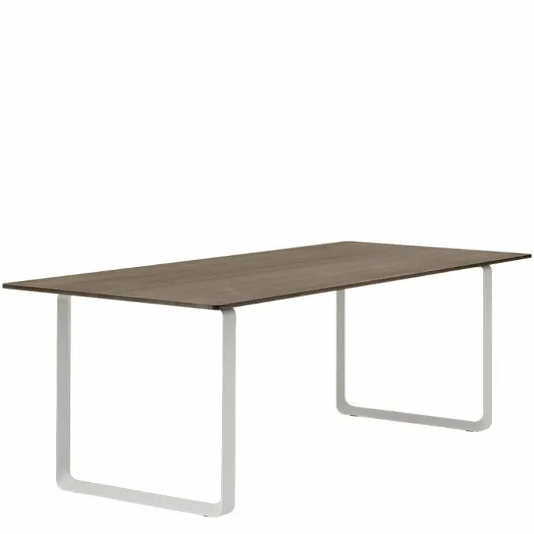 70/70 Eettafel Gerookt Massief Eiken