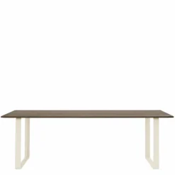 70/70 Eettafel Gerookt Massief Eiken