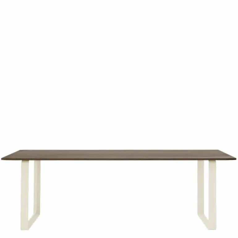 70/70 Eettafel Gerookt Massief Eiken