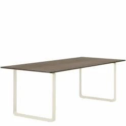 70/70 Eettafel Gerookt Massief Eiken