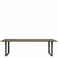 70/70 Eettafel Gerookt Massief Eiken