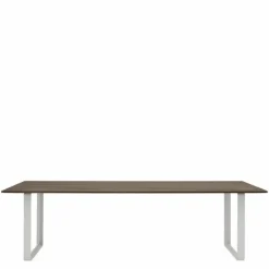 70/70 Eettafel Gerookt Massief Eiken