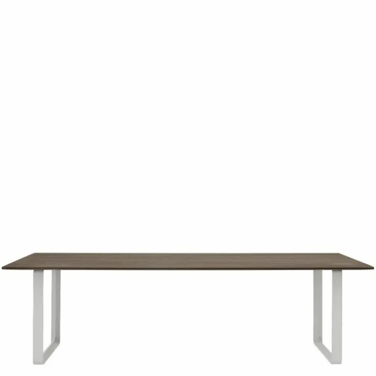 70/70 Eettafel Gerookt Massief Eiken