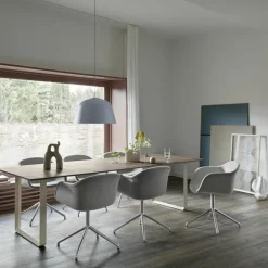 70/70 Eettafel Gerookt Massief Eiken