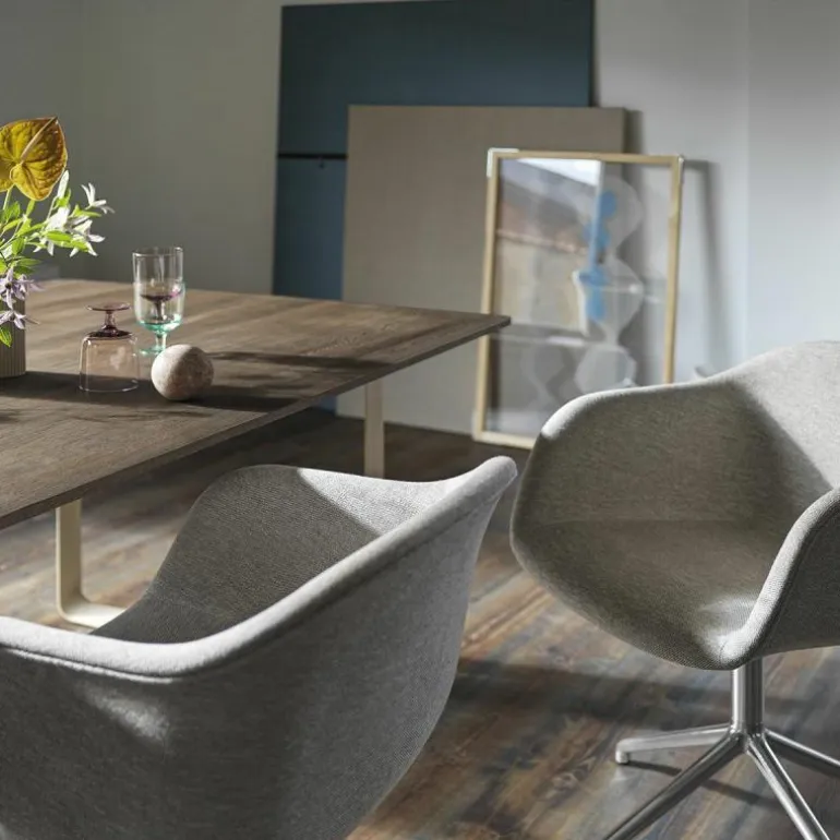 70/70 Eettafel Gerookt Massief Eiken