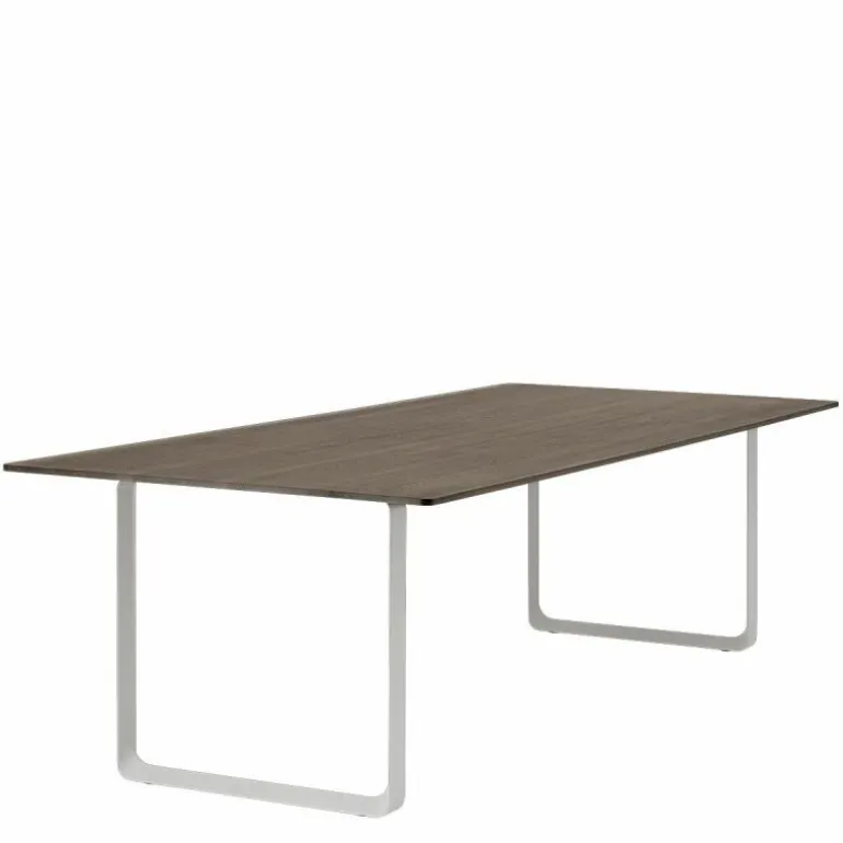 70/70 Eettafel Gerookt Massief Eiken