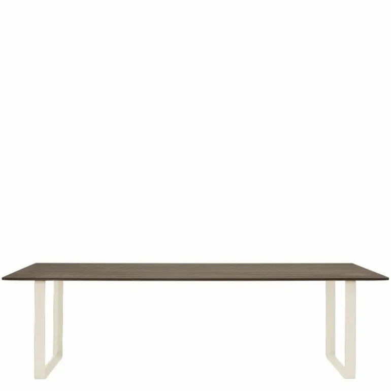 70/70 Eettafel Gerookt Massief Eiken