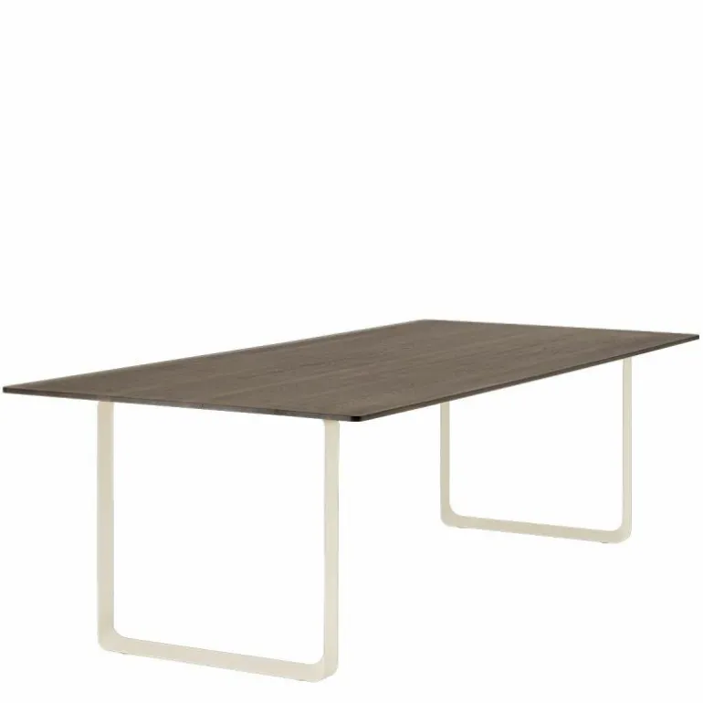 70/70 Eettafel Gerookt Massief Eiken