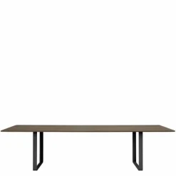 70/70 Eettafel Gerookt Massief Eiken