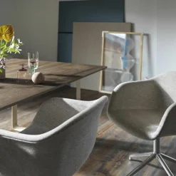 70/70 Eettafel Gerookt Massief Eiken