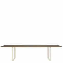 70/70 Eettafel Gerookt Massief Eiken