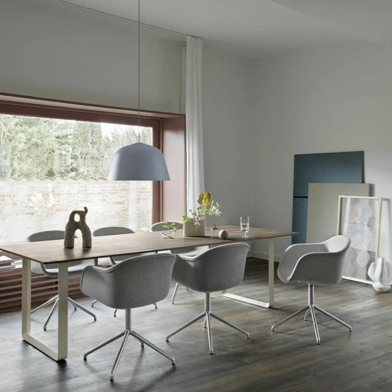 70/70 Eettafel Gerookt Massief Eiken