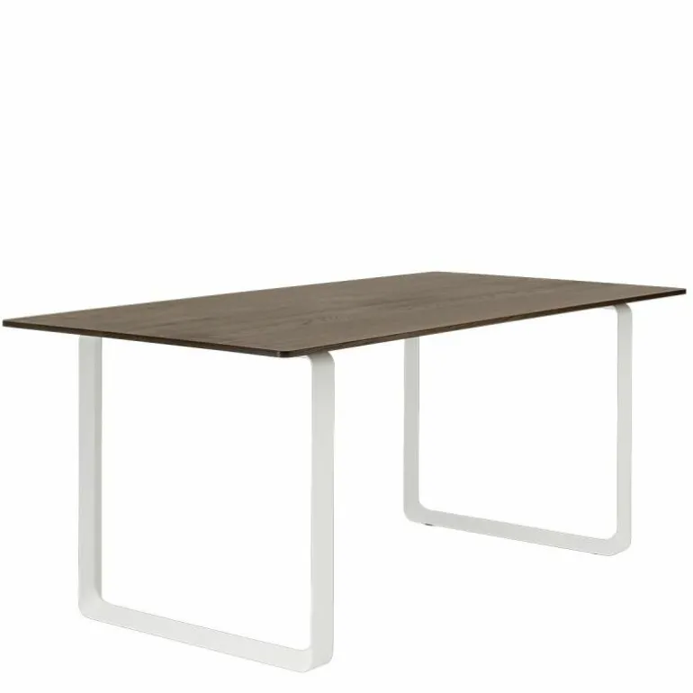 70/70 Eettafel Gerookt Massief Eiken