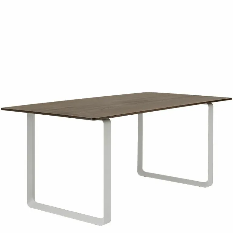 70/70 Eettafel Gerookt Massief Eiken