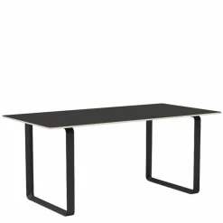 70/70 Zwart Linoleum Eettafel