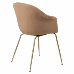 Bat Stoel Gestoffeerd Antiek Messing Onderstel