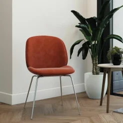 Beetle Stoel, chroom onderstel