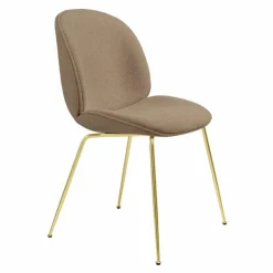 Beetle Stoel, semi-mat messing onderstel