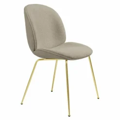 Beetle Stoel, semi-mat messing onderstel