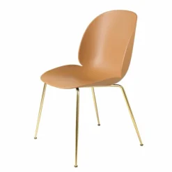 Beetle Stoel Un-upholstered Brass Base