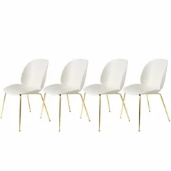Beetle Stoel Un-upholstered Brass Base