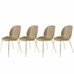 Beetle Stoel Un-upholstered Brass Base