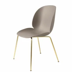Beetle Stoel Un-upholstered Brass Base