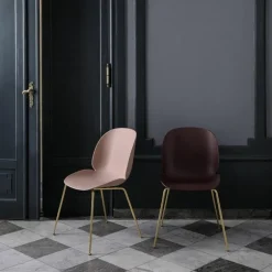 Beetle Stoel Un-upholstered Brass Base