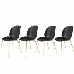 Beetle Stoel Un-upholstered Brass Base