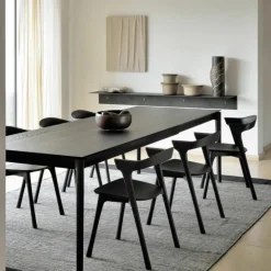 Bok Eettafel Uitschuifbaar Eiken Zwart