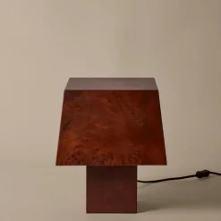 Burl Table Lamp