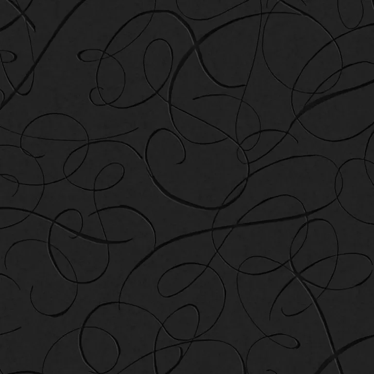 Calligraphy Bird Behang Midnight