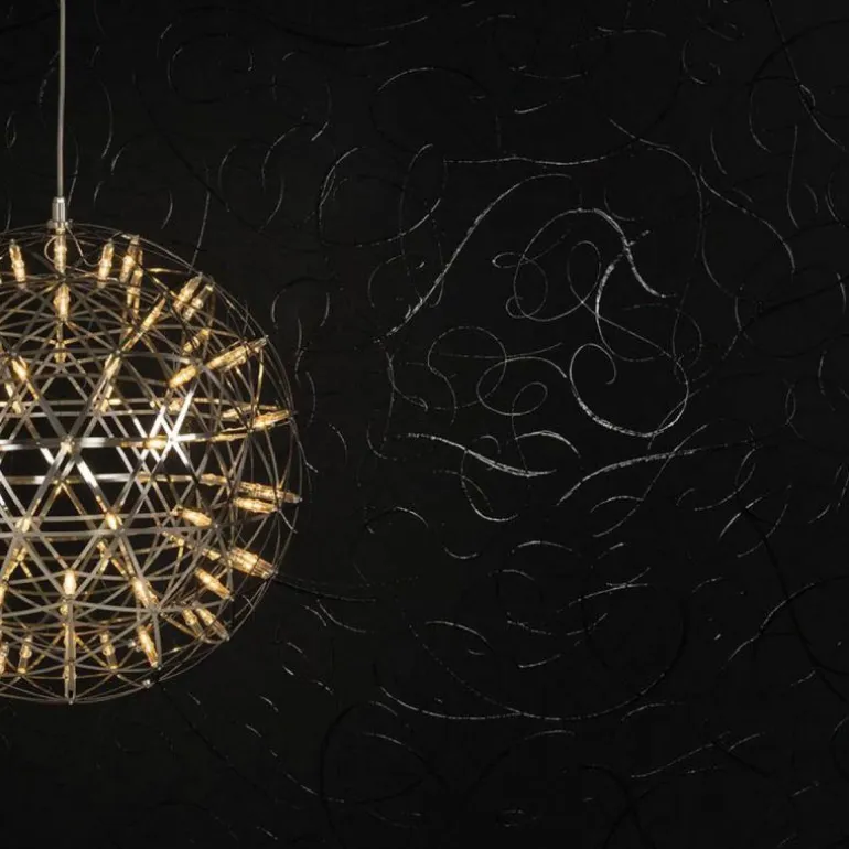 Calligraphy Bird Behang Midnight