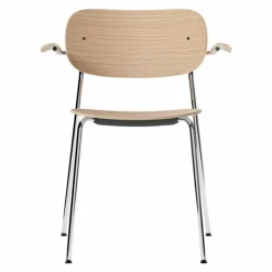 Co Stoel Chromen Onderstel Met Armleuning