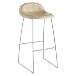 3D Barkruk Slede Hout