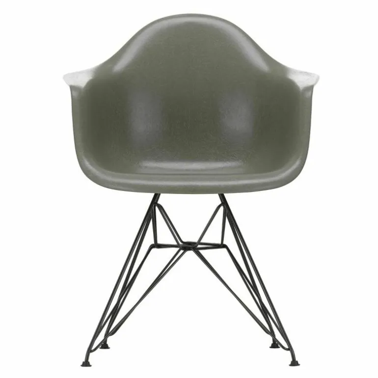 Eames Fiberglass Chair DAR Zwart