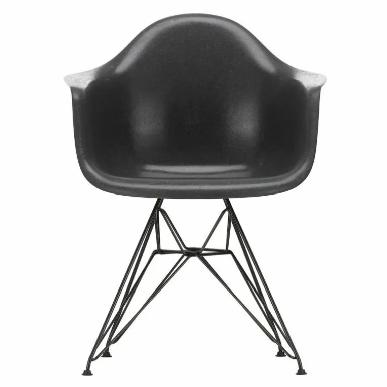 Eames Fiberglass Chair DAR Zwart