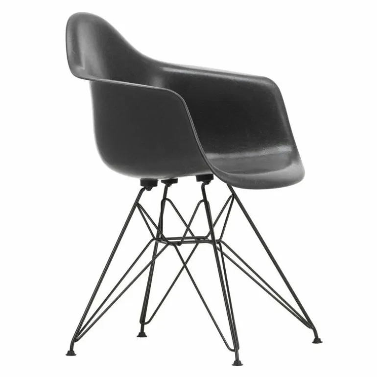Eames Fiberglass Chair DAR Zwart