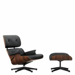 Eames Lounge Chair + Ottoman Leder