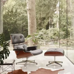 Eames Lounge Chair + Ottoman Leder