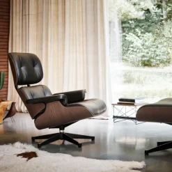 Eames Lounge Chair + Ottoman Leder