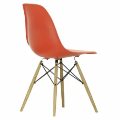 Eames Plastic Chair DSW Stoel Esdoorn Gelig