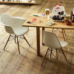 Eames Plastic Chair DSW Stoel Esdoorn Gelig